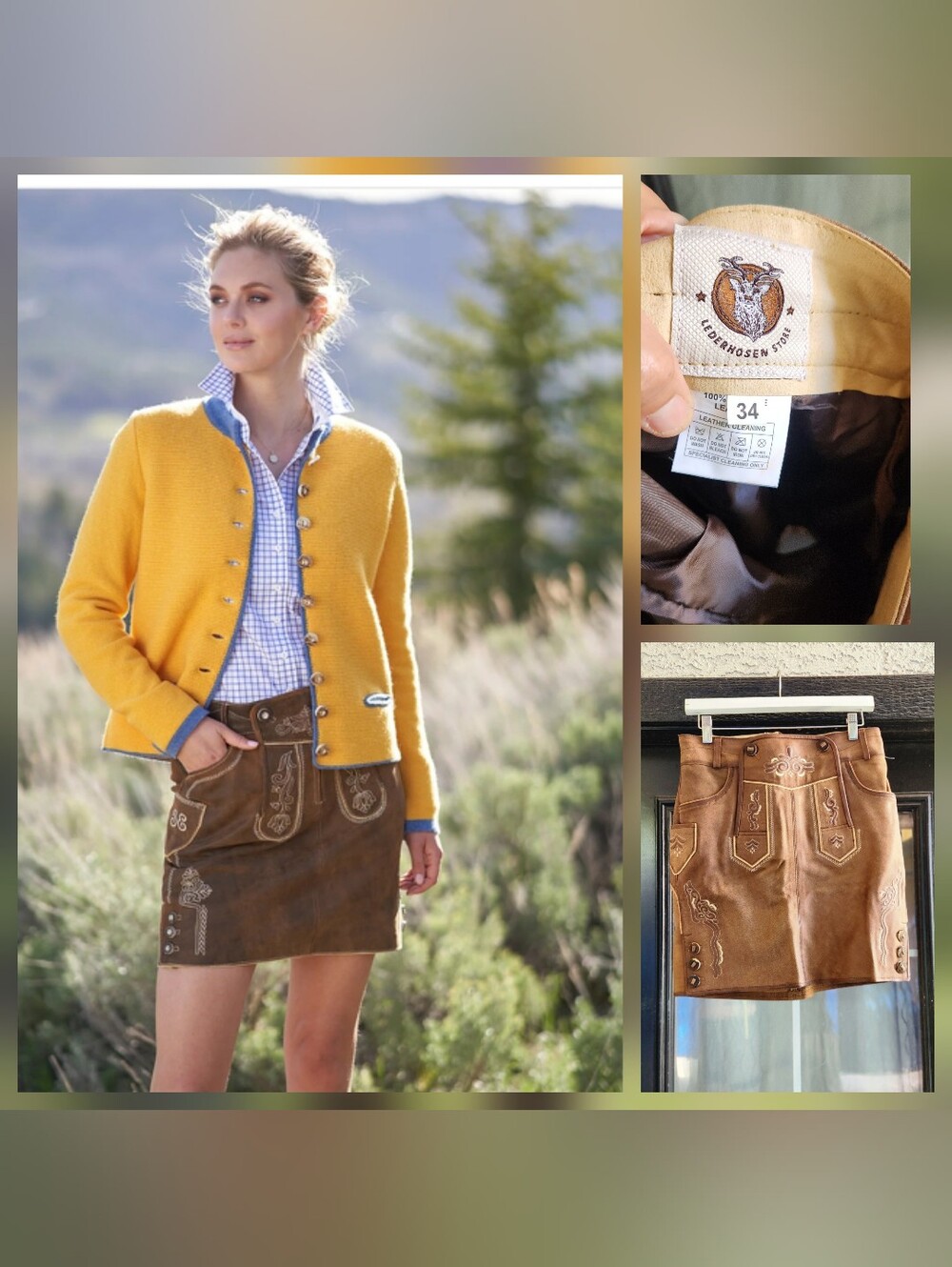 Experience traditional German style with this Lederhosen Suede Skirt.